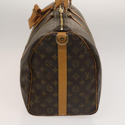 Louis Vuitton Keepall Bandouliere Bag Monogram Canvas, BROWN, CANVAS, Travel bag