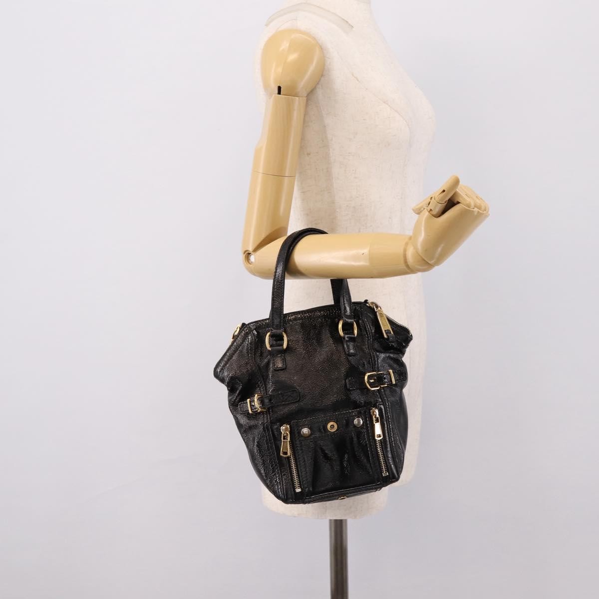 Saint Laurent Downtown Patent, Black, Patent Leather, Tote Bag