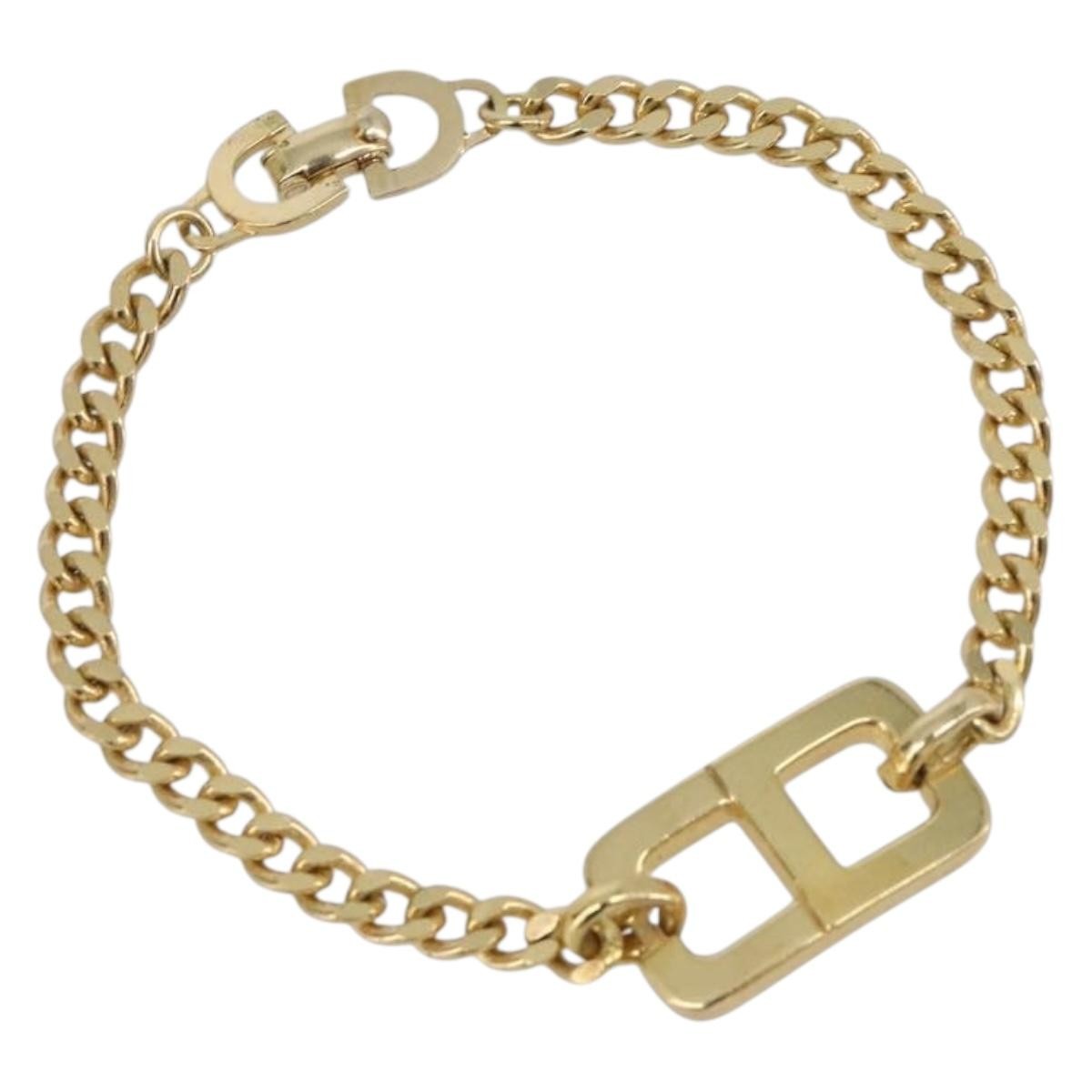 Christian Dior CD Logo Metal, Gold, Metal, Bracelet