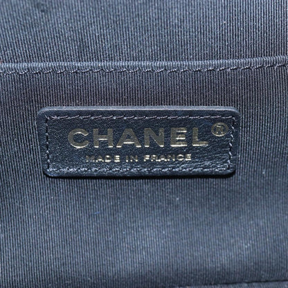 Chanel Vanity Case Quilted Crumpled Calfskin, White, Leather, Handbag