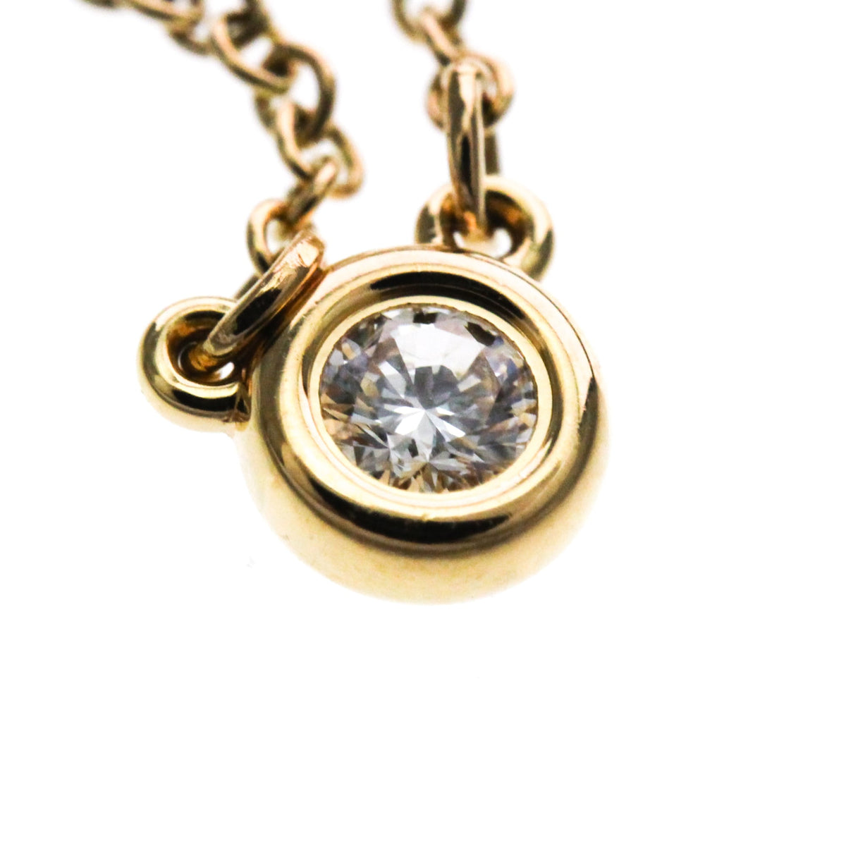 Tiffany & Co. Elsa Peretti Diamonds By The Yard Pendant 18K Rose Gold and Diamond, Gold, Pink Gold, Necklace