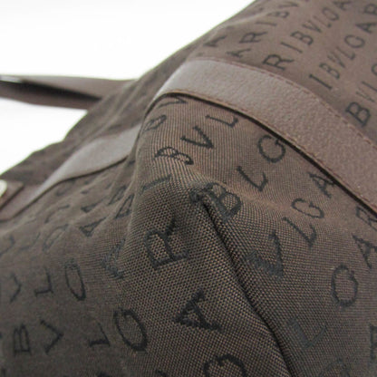 Bvlgari Logomania Canvas, Brown, Canvas, Tote Bag