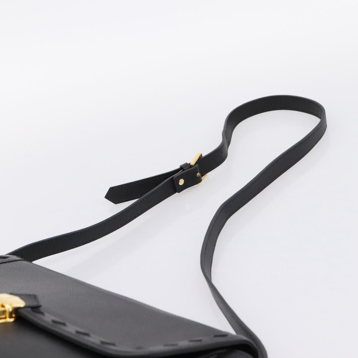Saint Laurent Vintage Shoulder bag leather, Black, Leather, Shoulder Bag