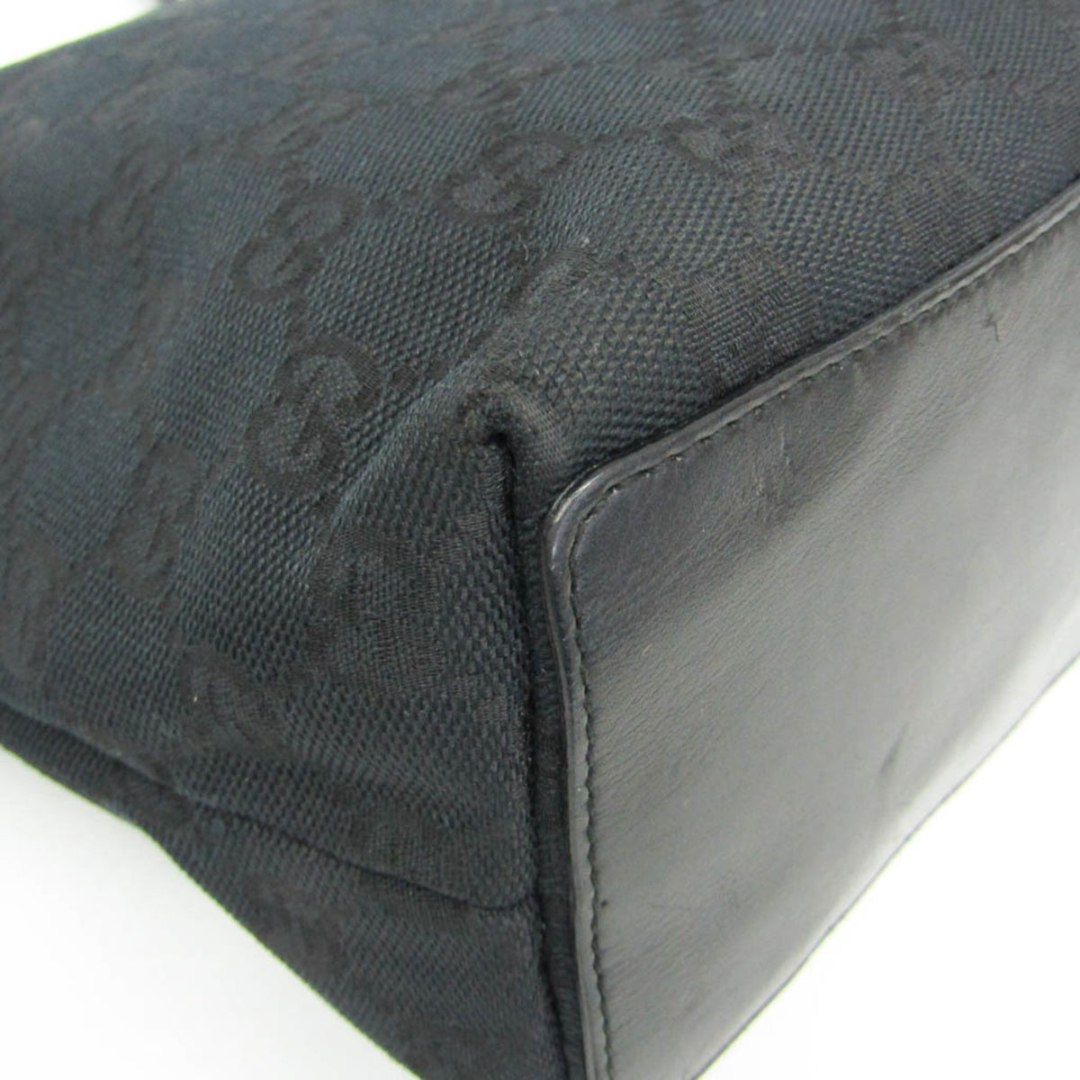 Gucci Vintage Bucket Shopping GG Canvas, Black, Canvas, Tote Bag
