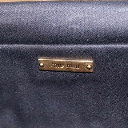 Miu Miu Matelassé Frame Clutch Matelassé Leather, Gray, Suede, Clutch
