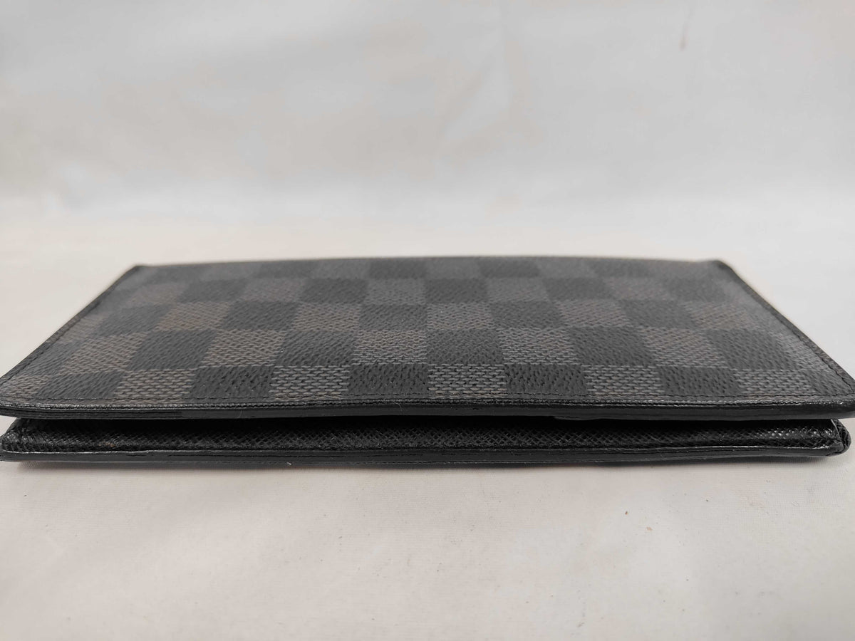 Louis Vuitton Brazza Damier Graphite, Black, Canvas, Wallet