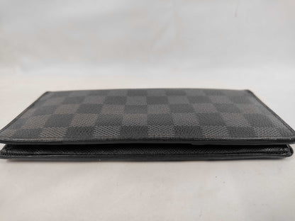 Louis Vuitton Brazza Damier Graphite, Black, Canvas, Wallet