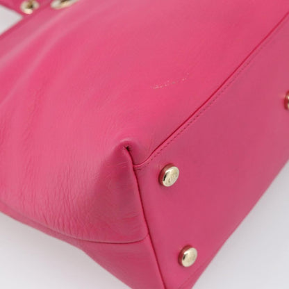 Christian Dior Granville Satchel Leather, Pink, Leather, Handbag