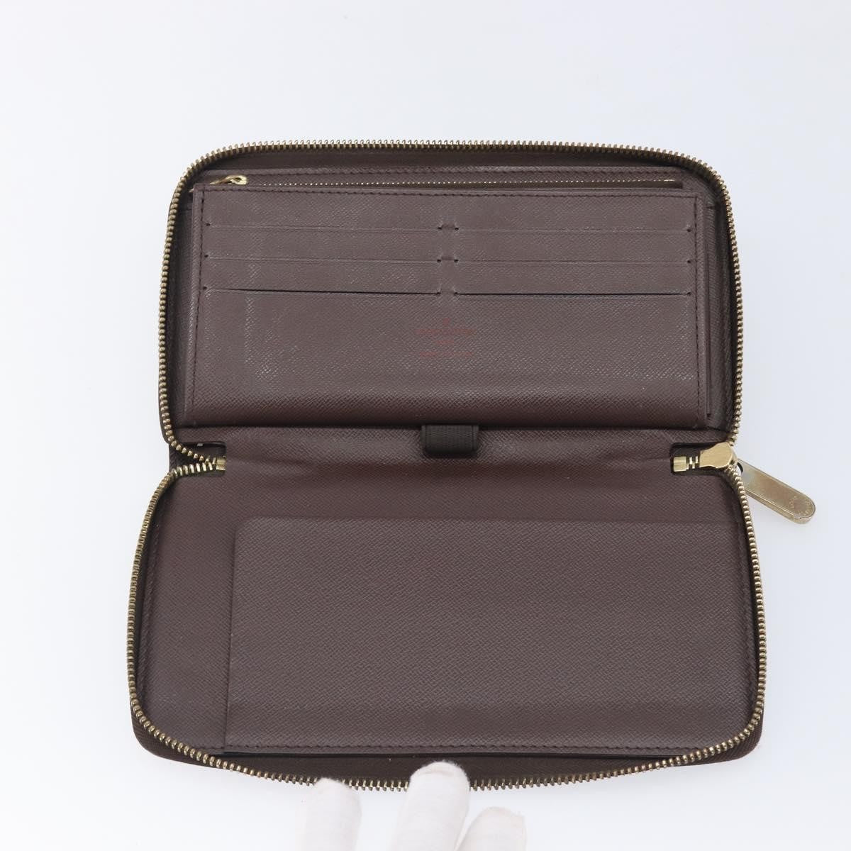 Louis Vuitton Zippy Organizer Damier, Brown, Canvas, Wallet