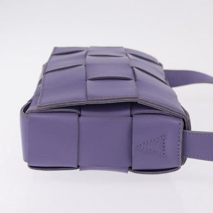 Bottega Veneta Cassette Maxi Intrecciato Leather, Purple, Leather, Crossbody Bag