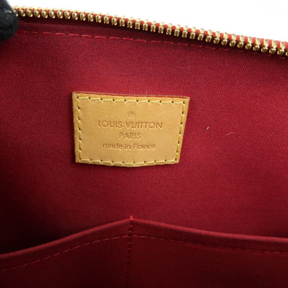 Louis Vuitton Alma Monogram Vernis, Red, Patent Leather, Handbag