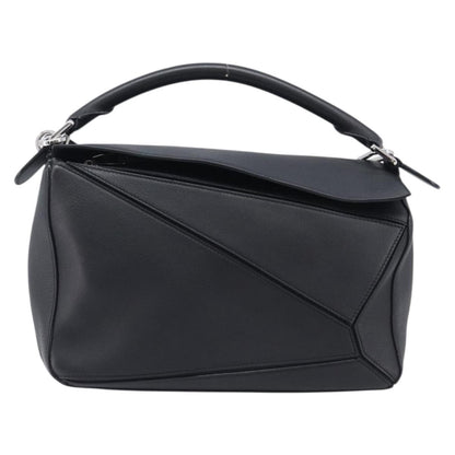 Loewe Puzzle Leather, Black, Leather, Handbag