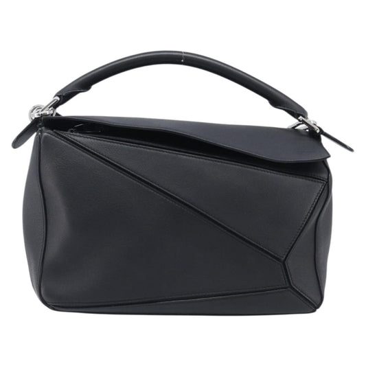Loewe Puzzle Leather, Black, Leather, Handbag
