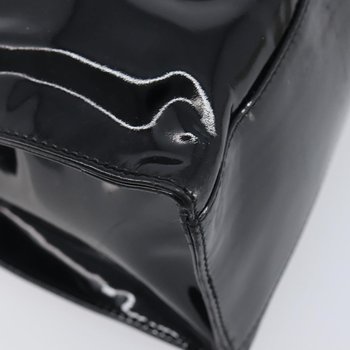 Chanel Coco Mark Patent Leather, Black, Patent Leather, Shoulder Bag