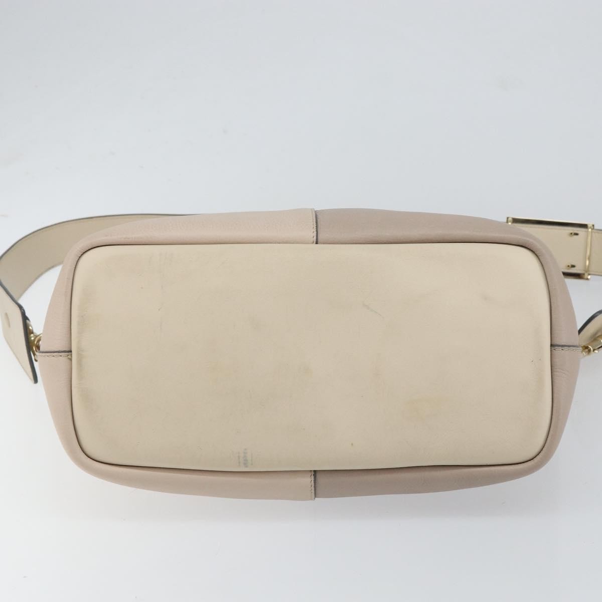 Chloe Bicolor Baylee Satchel Leather, Gray, Leather, Handbag