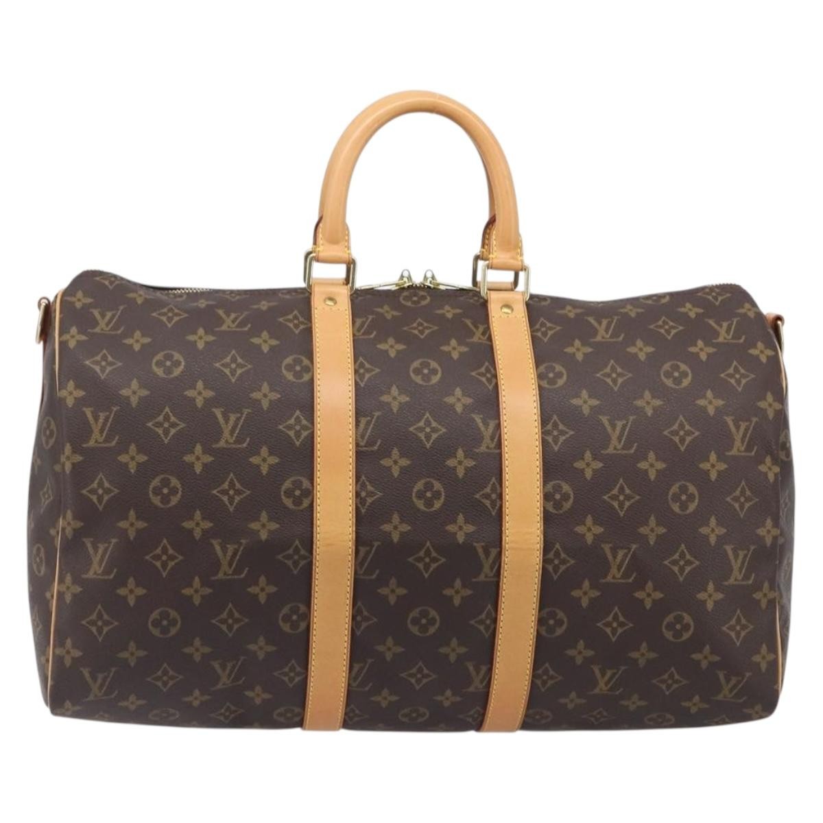 Louis Vuitton Keepall Bandouliere Monogram Canvas, Brown, Canvas, Travel Bag