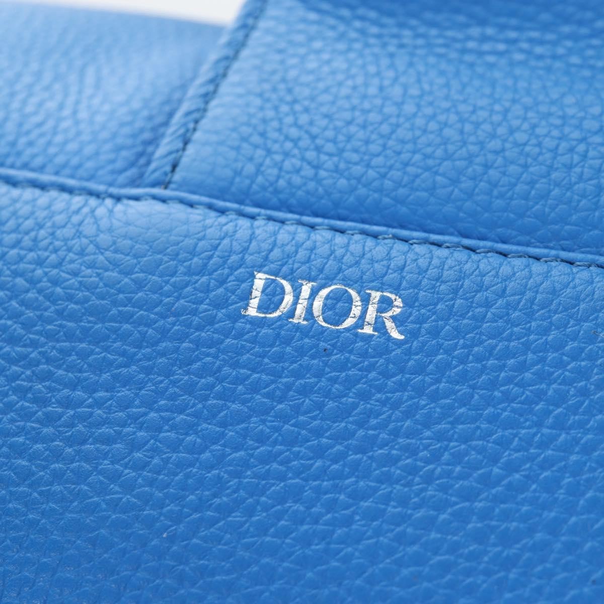 Christian Dior Saddle Leather, Blue, Leather, Crossbody Bag