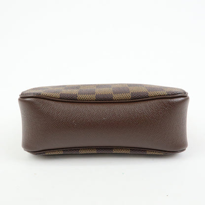 Louis Vuitton Trousse Make Up Damier, Brown, Canvas, Clutch
