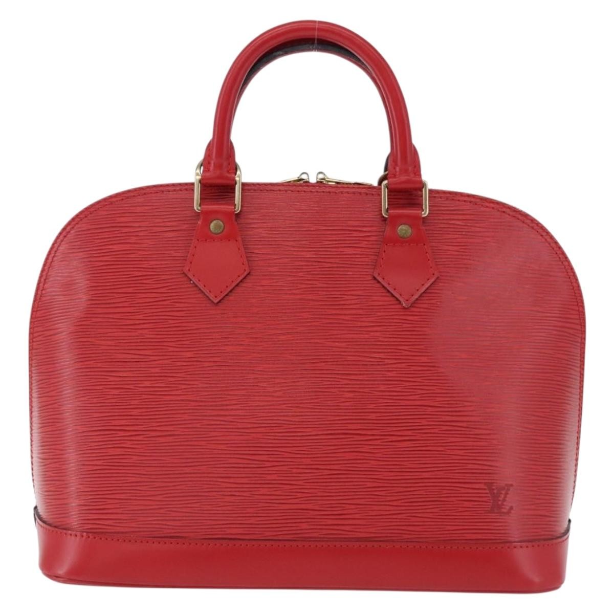 Louis Vuitton Alma Epi Leather, Red, Leather, Handbag
