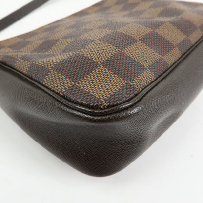 Louis Vuitton Trousse Make Up Damier, Brown, Canvas, Clutch