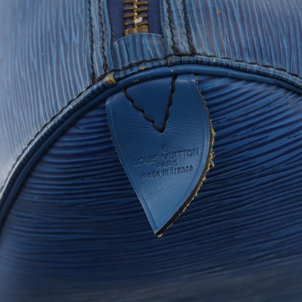 Louis Vuitton Keepall Epi Leather, Blue, Leather, Travel Bag