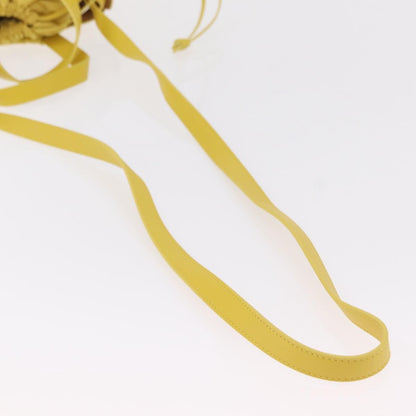 Bottega Veneta Shell Leather, Yellow, Leather, Handbag