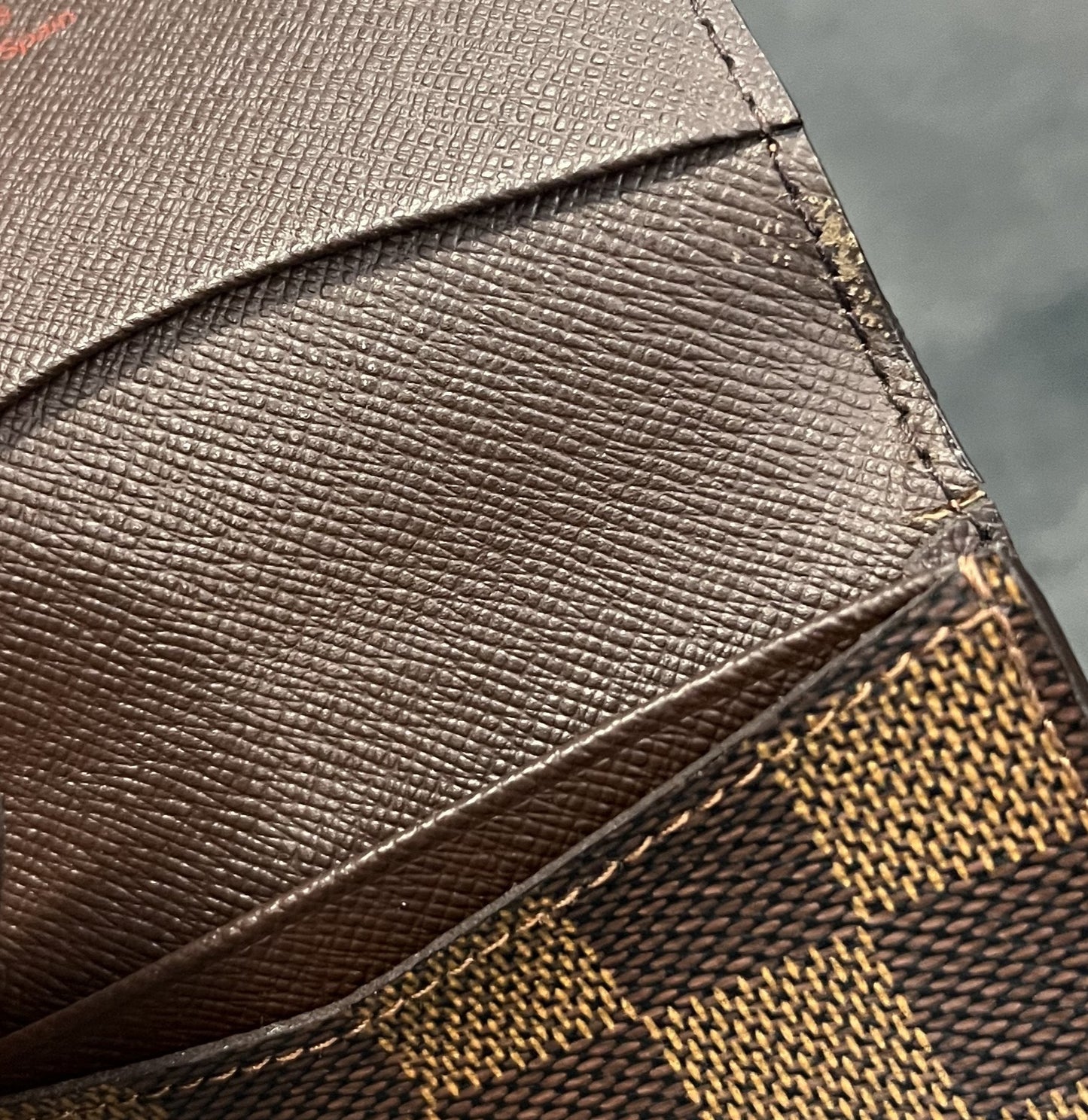 Louis Vuitton Envelope Business Card Holder Damier, Brown, Canvas, Card Holder