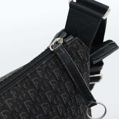 Christian Dior Vintage Trotter Canvas, Black, Canvas, Crossbody Bag