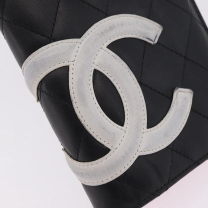 Chanel Cambon Bifold Quilted Calfskin, Black, Leather, Wallet