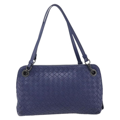 Bottega Veneta Compartment Chain Intrecciato Nappa, Blue, Leather, Shoulder Bag