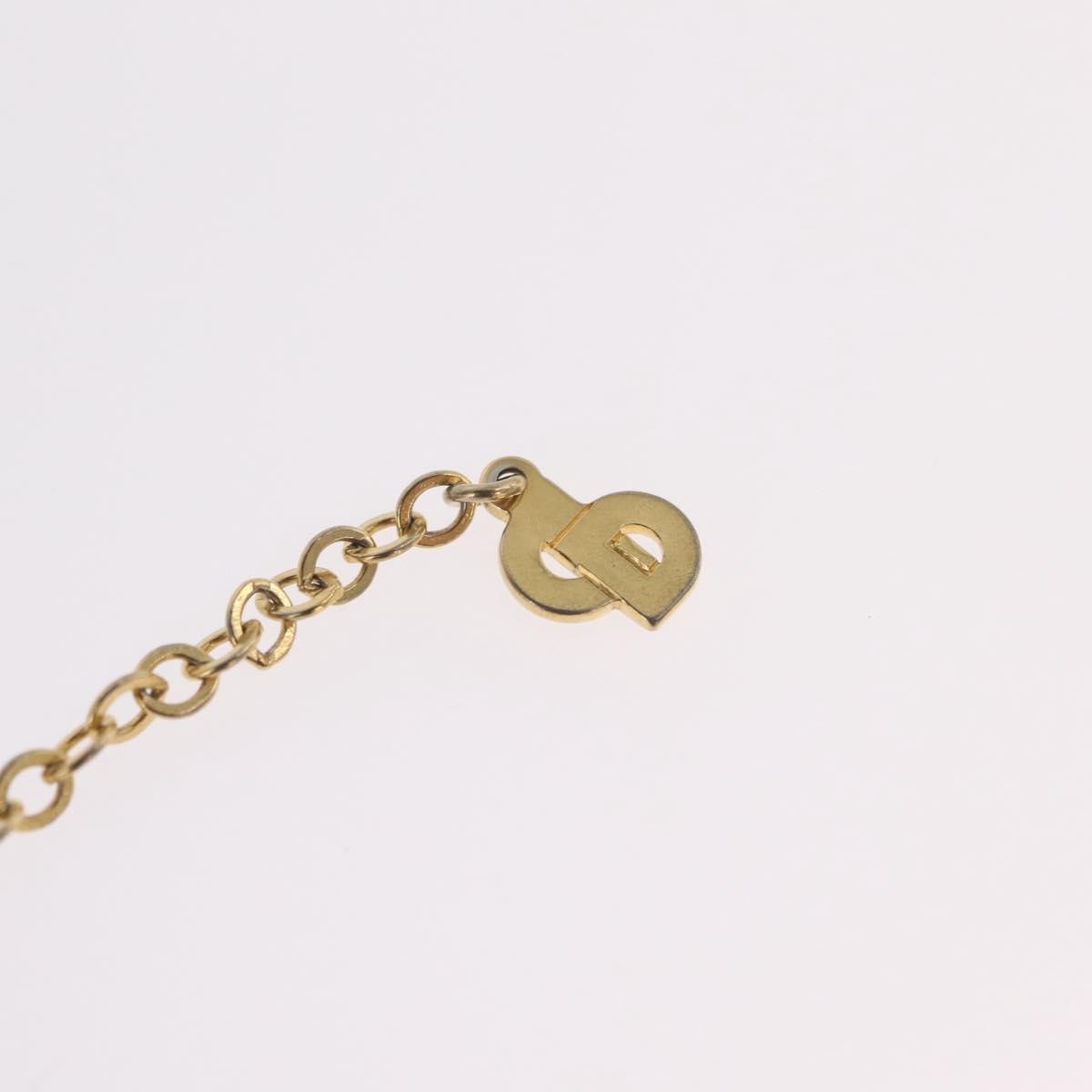 Christian Dior Vintage CD Pendant Metal with Crystals, Gold, Metal, Necklace
