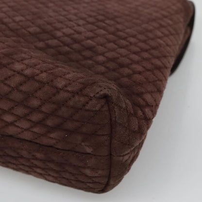 Bally Handbag Quilted Suede, Brown, Suede, Handbag