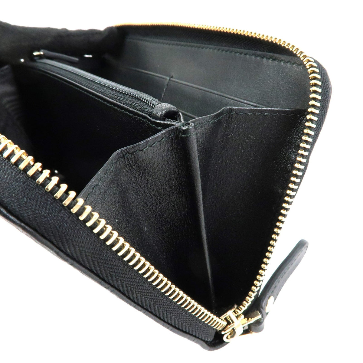 Gucci Zip Organizer Microguccissima Leather, Black, Leather, Wallet