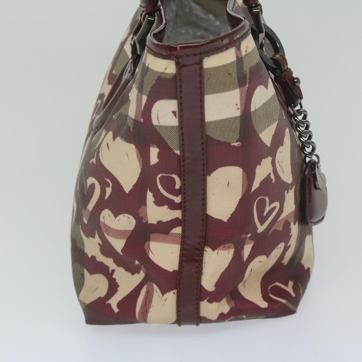 Burberry Open Nova Check Heart Coated Canvas, Multicolour, Canvas, Tote Bag