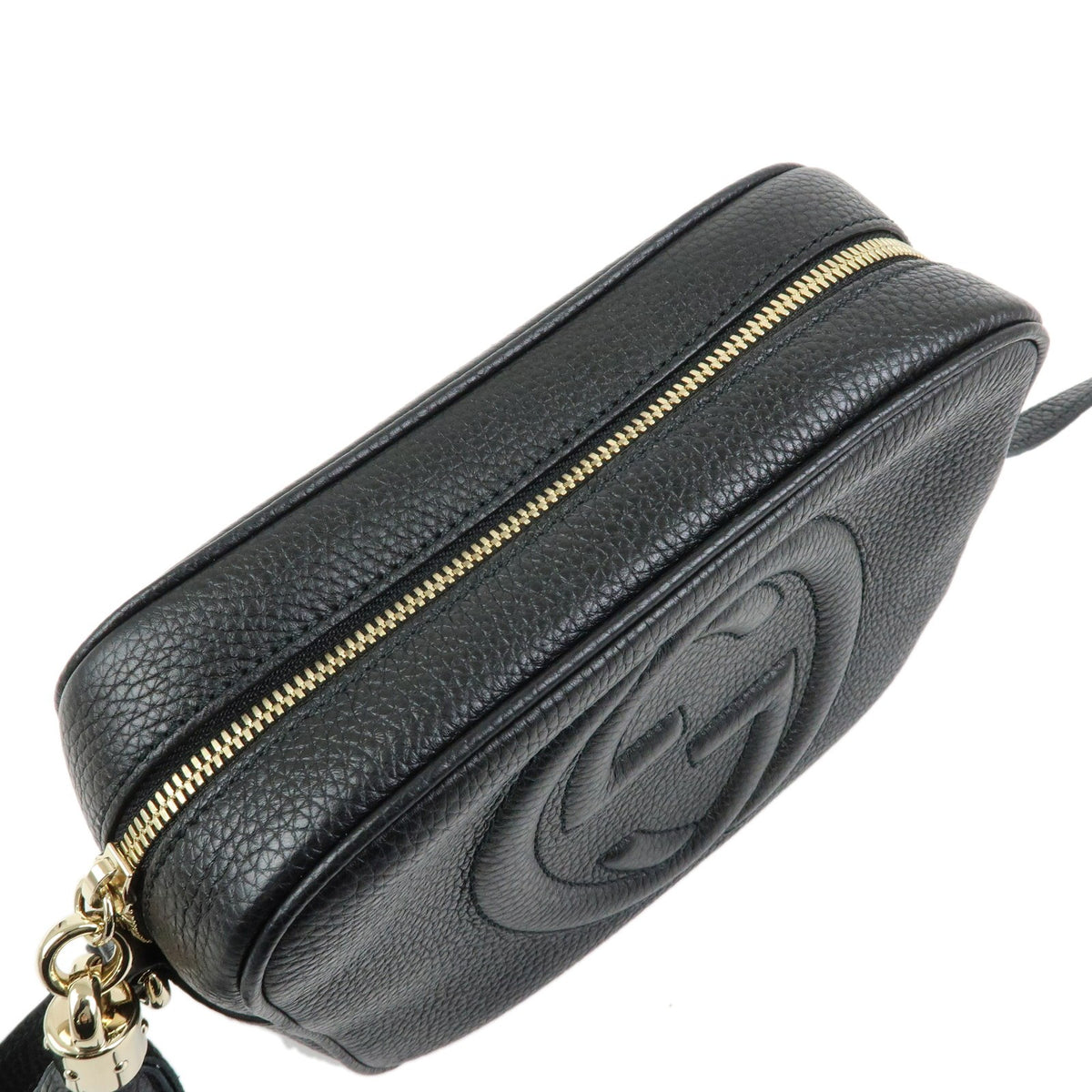 Gucci Soho Disco Leather, Black, Leather, Crossbody Bag