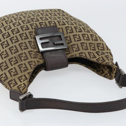 Fendi Mamma Baguette Zucca canvas, BROWN, CANVAS, Handbag