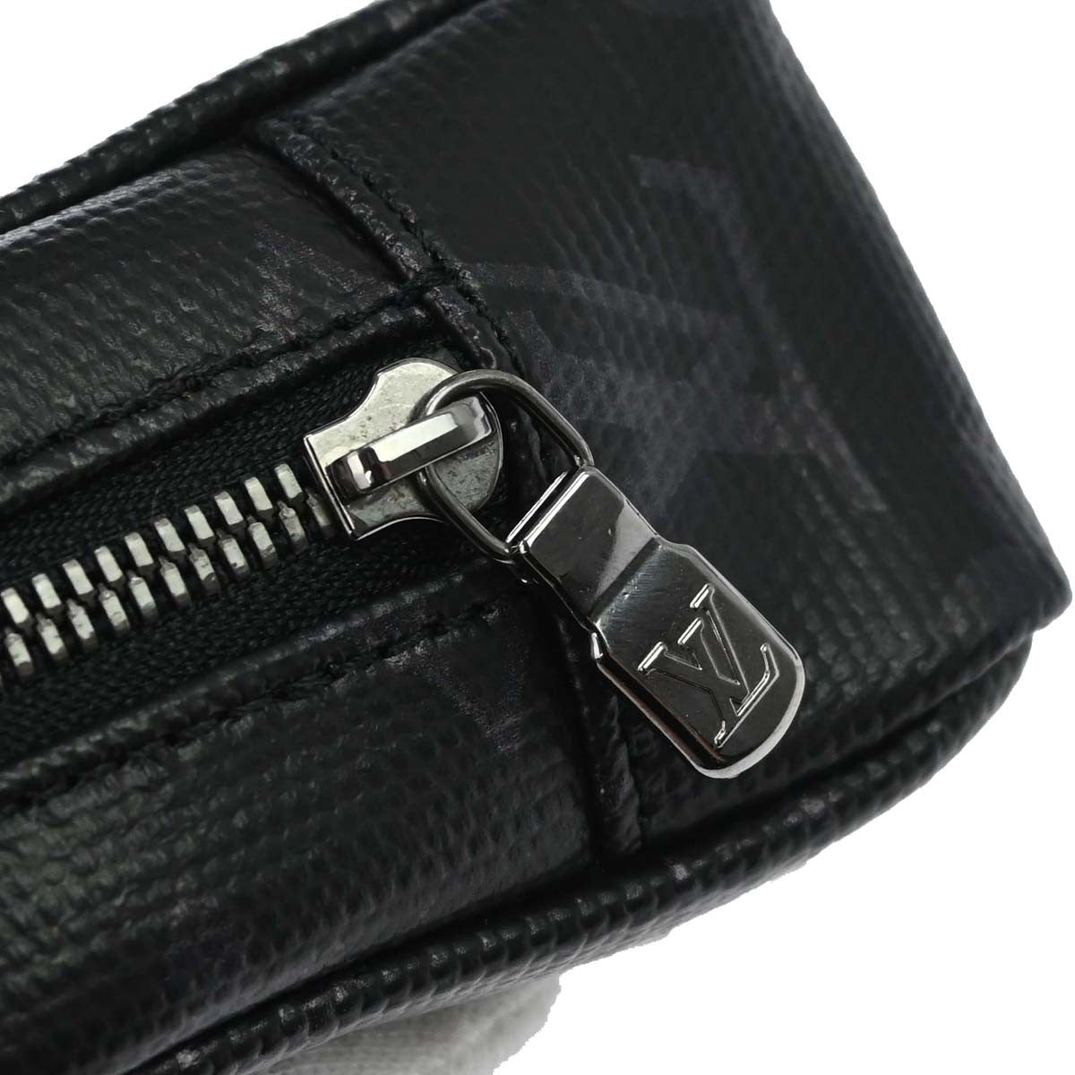 Louis Vuitton Box Pouch Bag Charm and Belt Charm Rainbow Monogram Eclipse Canvas, Black, Leather, Charm
