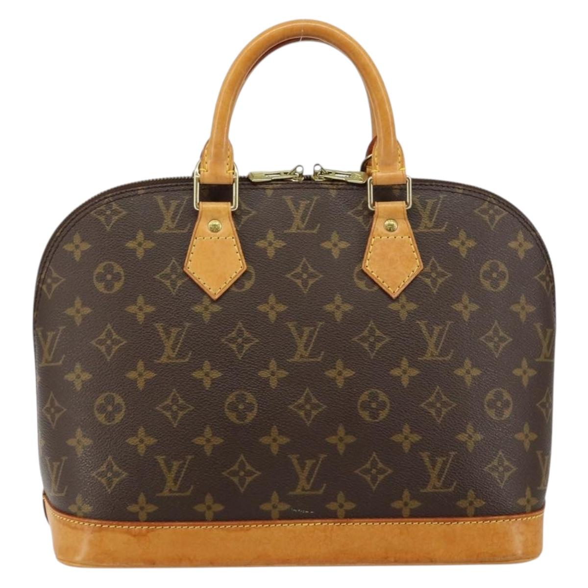 Louis Vuitton Alma Handbag Monogram Canvas, BROWN, CANVAS, Handbag