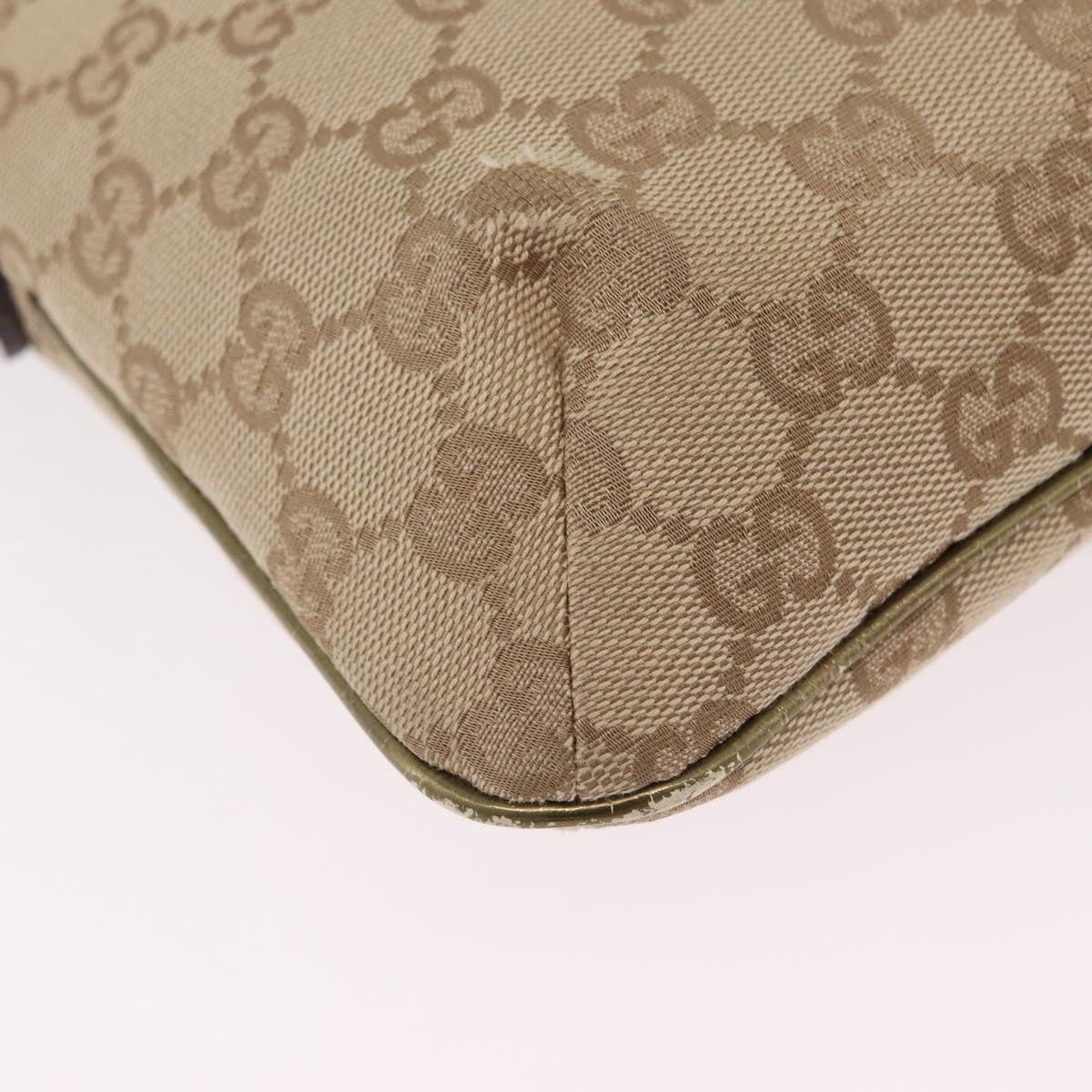Gucci Web Strap Messenger GG Coated Canvas, Beige, Canvas, Handbag