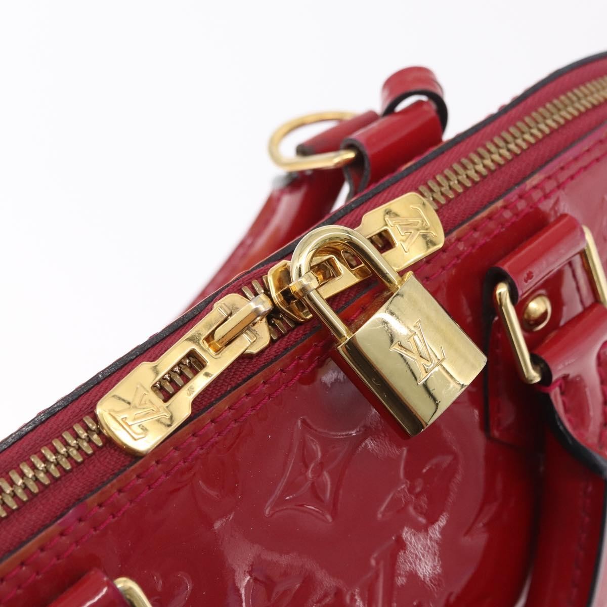 Louis Vuitton Alma Monogram Vernis, Pink, Patent Leather, Handbag