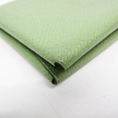 Hermes Calvi Duo Card Holder Epsom, Green, Leather, Card Holder