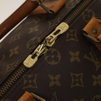 Louis Vuitton Keepall Bag Monogram Canvas, BROWN, CANVAS, Travel bag