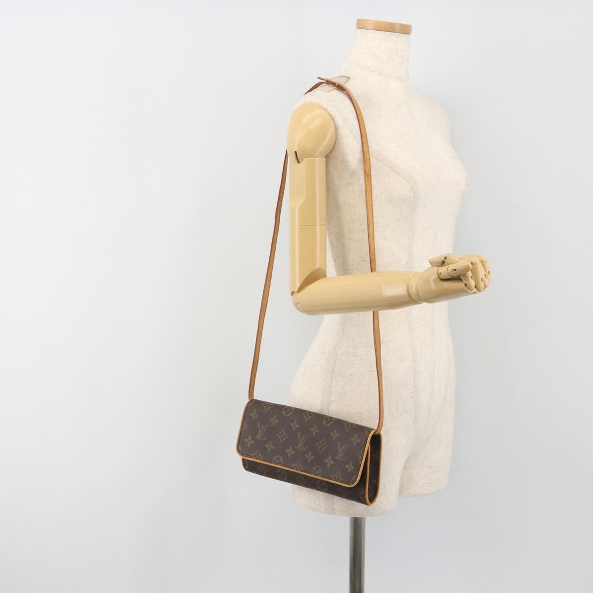 Louis Vuitton Twin Monogram Canvas, Brown, Canvas, Clutch