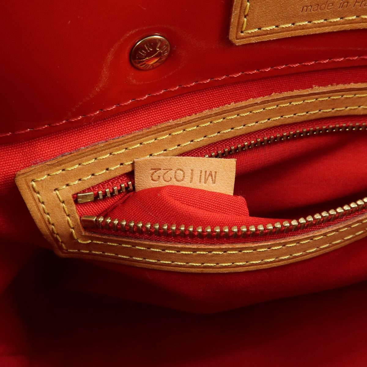 Louis Vuitton Reade Monogram Vernis, Red, Patent Leather, Handbag