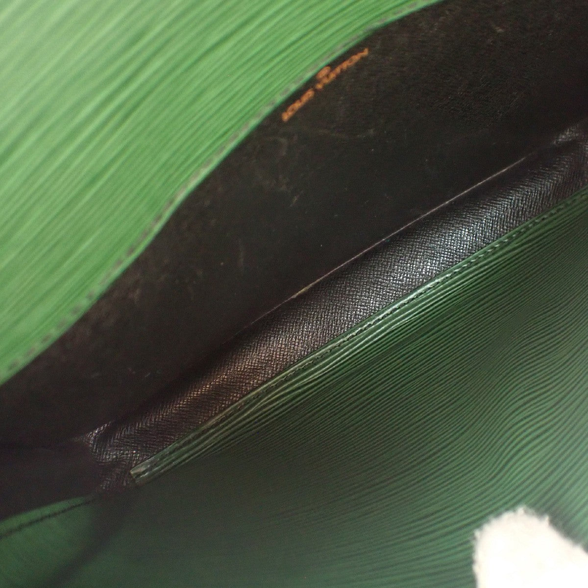 Louis Vuitton Cartouchiere Epi Leather, Green, Leather, Handbag
