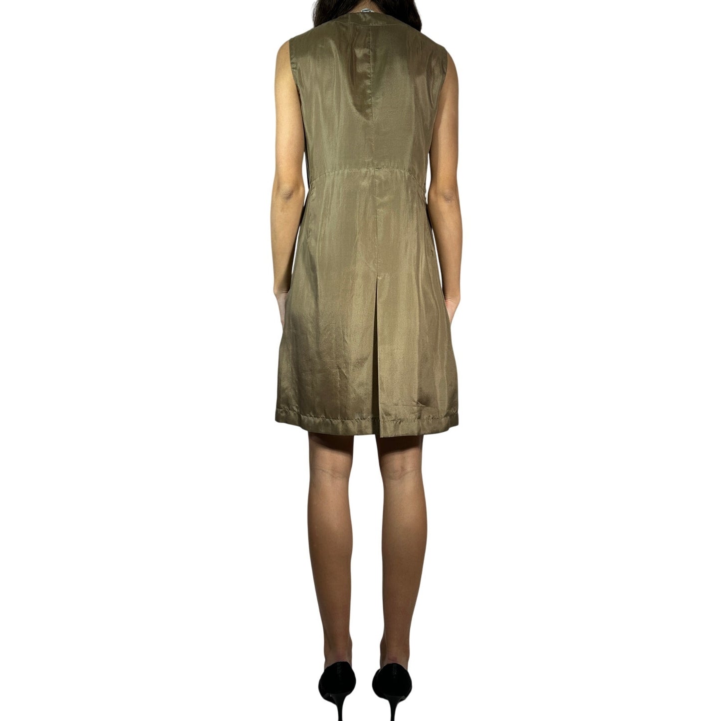 ALBERTA FERRETTI Pleated Silk Dress