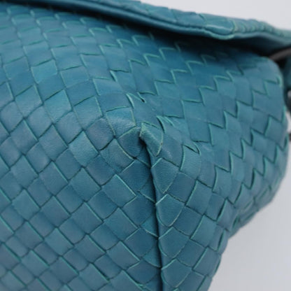 Bottega Veneta Adjustable Flap Intrecciato Nappa, Blue, Leather, Shoulder Bag