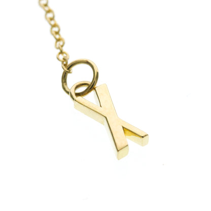 Tiffany & Co. Atlas X Closed Interlocking Pendant 18K Yellow Gold, Gold, Yellow Gold, Necklace