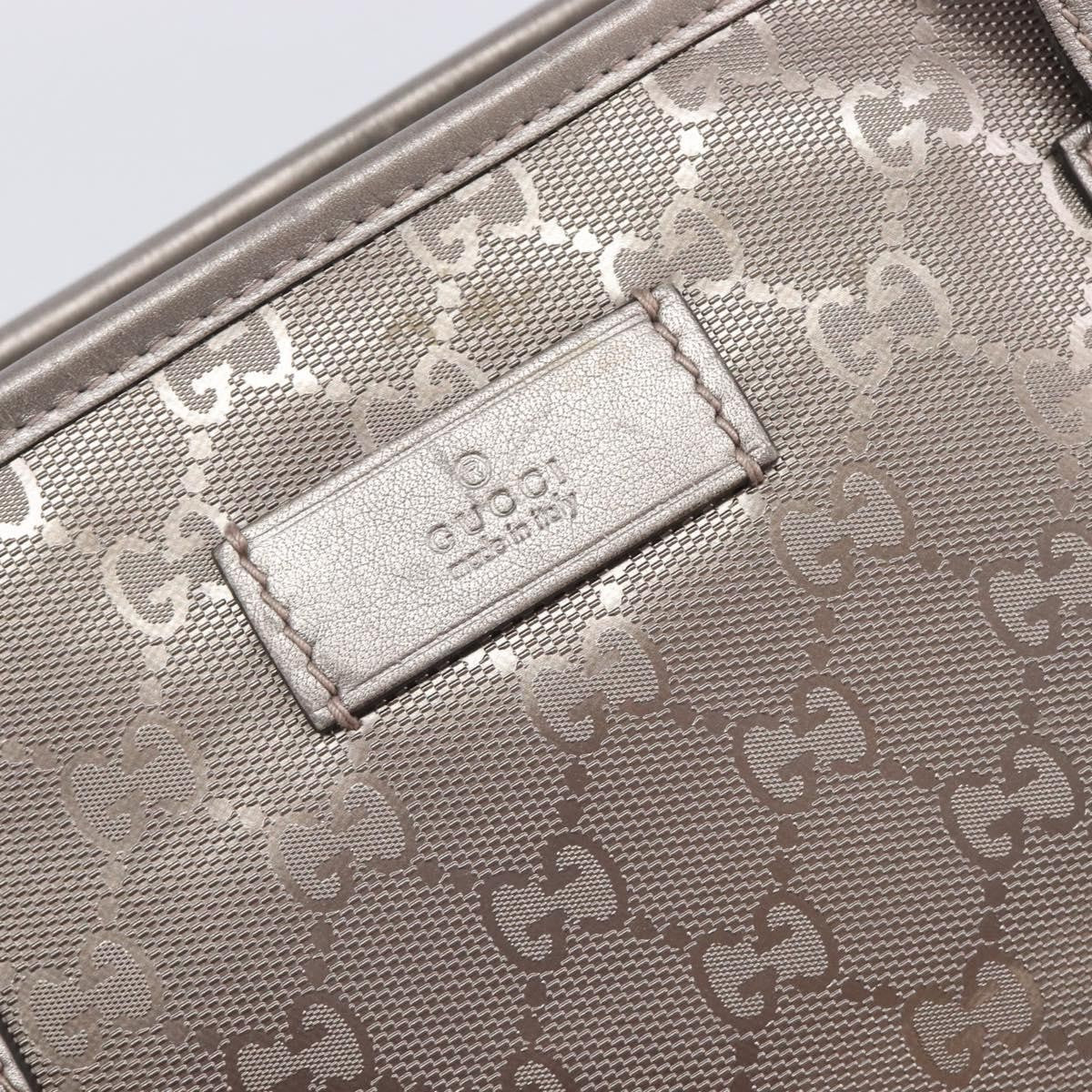 Gucci Tote GG Imprime, Silver, Canvas, Tote Bag