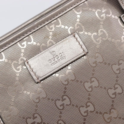 Gucci Tote GG Imprime, Silver, Canvas, Tote Bag